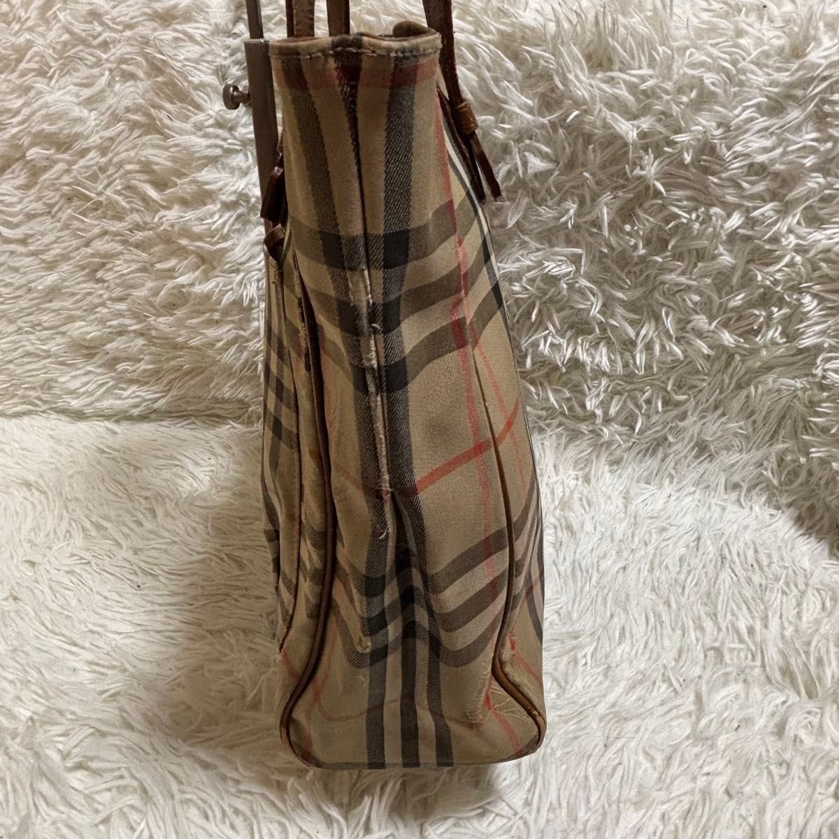 【良品】BURBERRY LONDON トート ノバチェック シャドーホースロゴ バーバリー トートバッグ ノバチェック シャドーホース