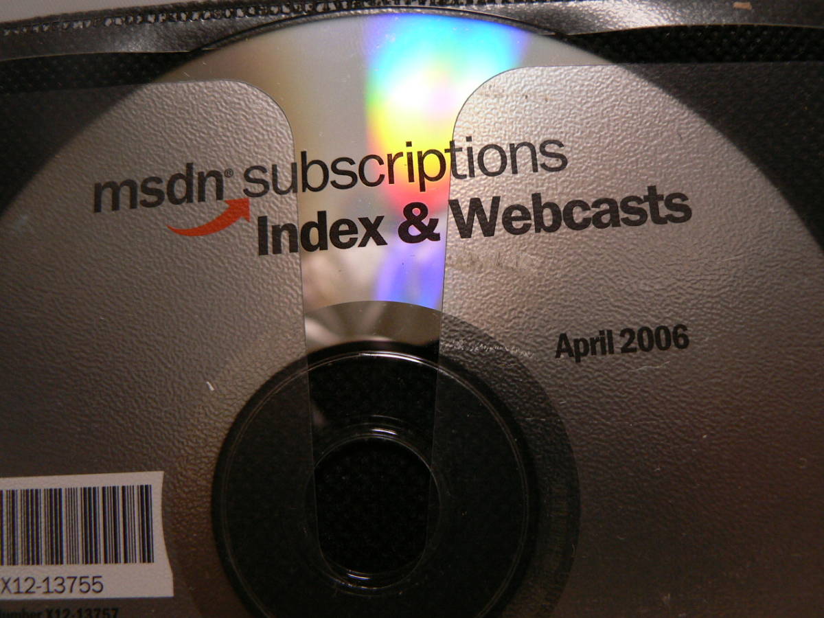 送料最安 120円：CD-ROM　Microsoft msdn subscriptions Index & Webcasts　April 2006_画像2