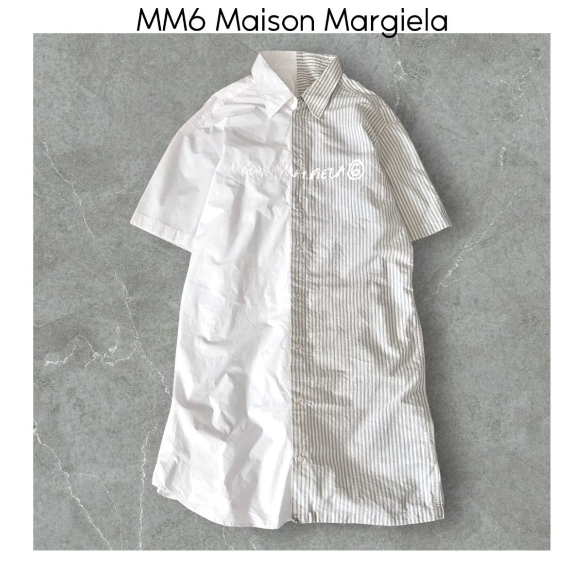 Maison Margiela メゾンマルジェラ ワンピース 白 2007424M0129 MM6 Maison Margiela ドッキングシャツワンピース ホワイト
