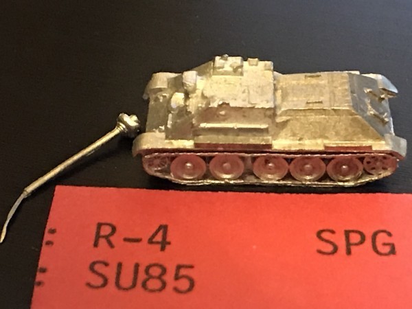 GHQ 1/285 SU-85... tank Russia sobieto white metal 