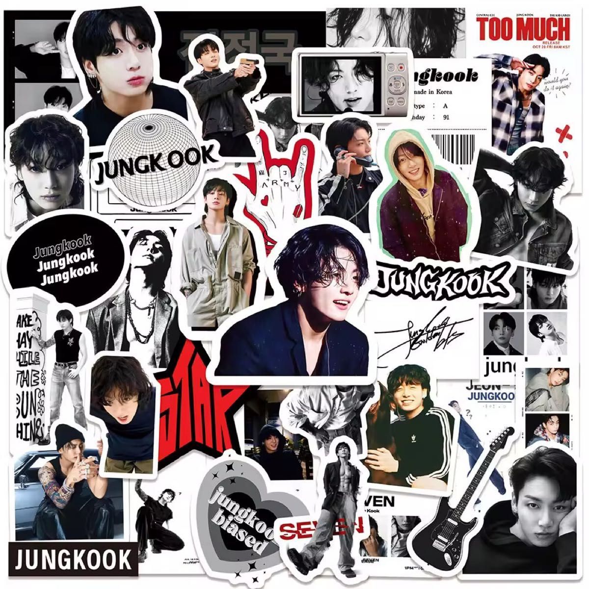 プリクラステッカー ジョングク グク JK BTS JUNGKOOK グク ジョングク ステッカー シール|Yahoo!フリマ