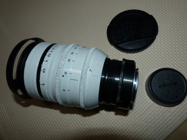  rare large diameter COOKE CINE lens 40.F2 Nikon F mount modified flower type with a hood superior article 