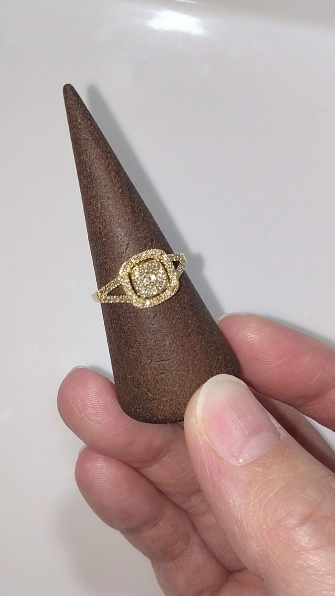 K18YG 0.5ct ダイヤリング 14号