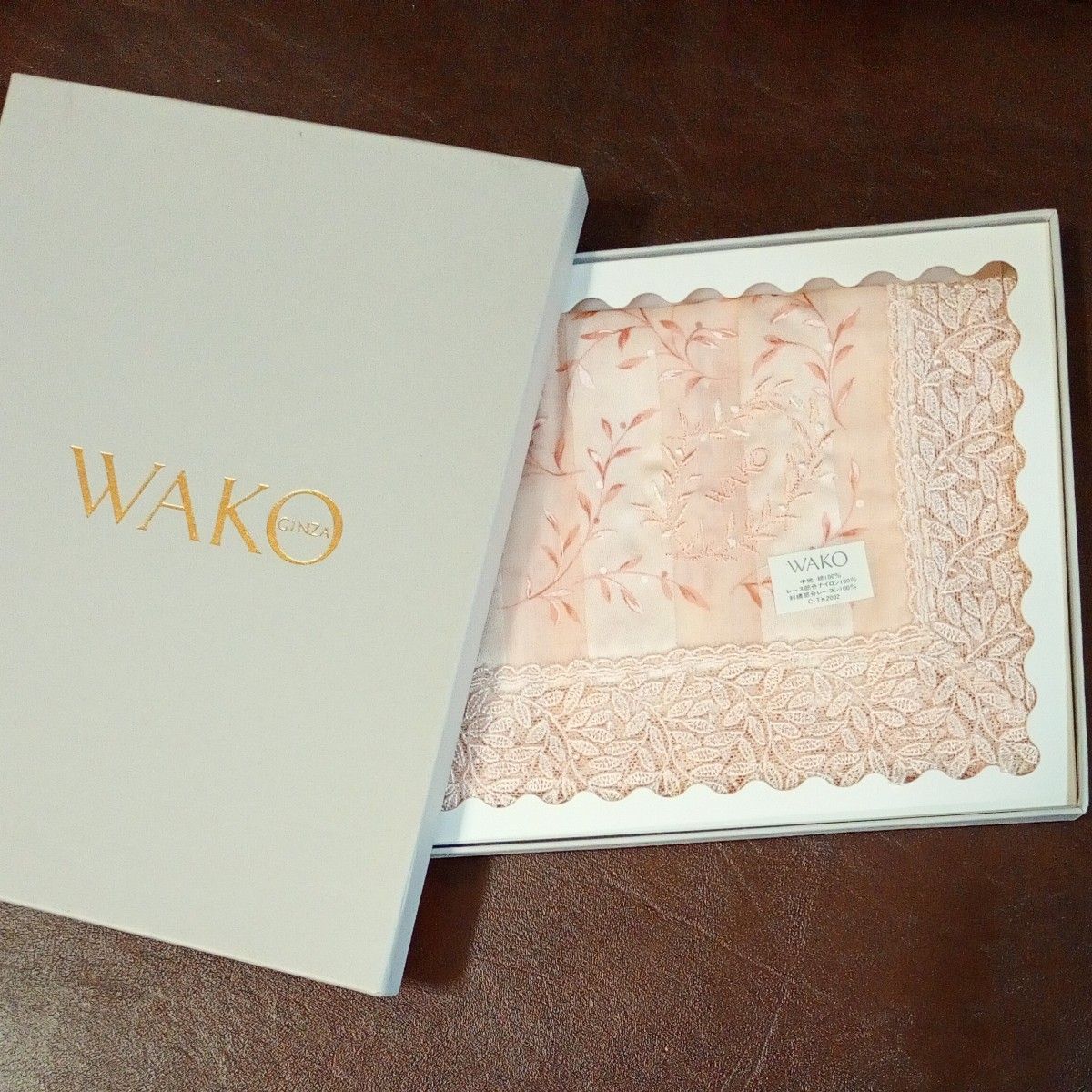 最終値下げ 和光 wako 刺繍ハンカチ バラ売り不可 新品未使用 銀座和光 WAKO ハンカチ ひざ掛け レース 刺繍