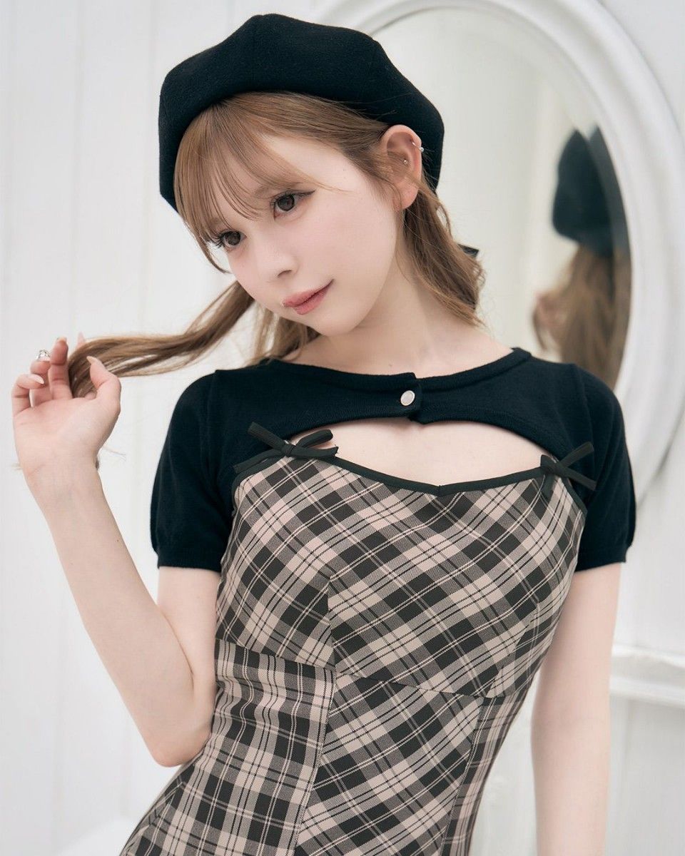 ミシェルマカロン リボンキャミワンピアンサンブル XS ミシェルマカロン リボンキャミワンピアンサンブル XSサイズ
