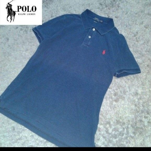 Polo Ralph Lauren ポニーロゴ刺繍 パフォーマンス ポロシャツ POLO RALPH LAUREN ラルフローレン デニム調 ポニーロゴ刺繍