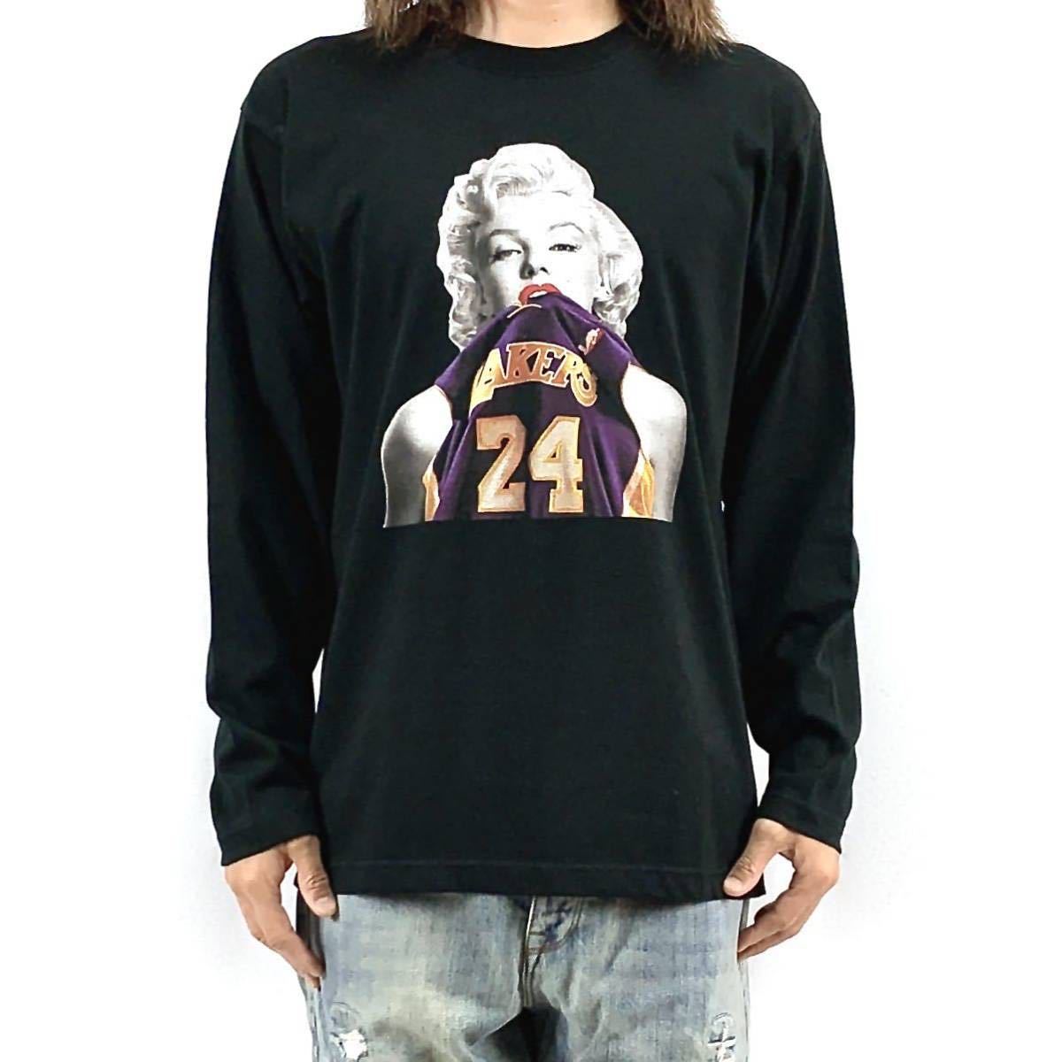 新品 未使用 マリリンモンロー バスケ NBA レイカーズ 24 黒 ロンT 長袖 Tシャツ XS S M L XL ビッグ オーバー サイズ XXL~4XL パーカー 可_画像1