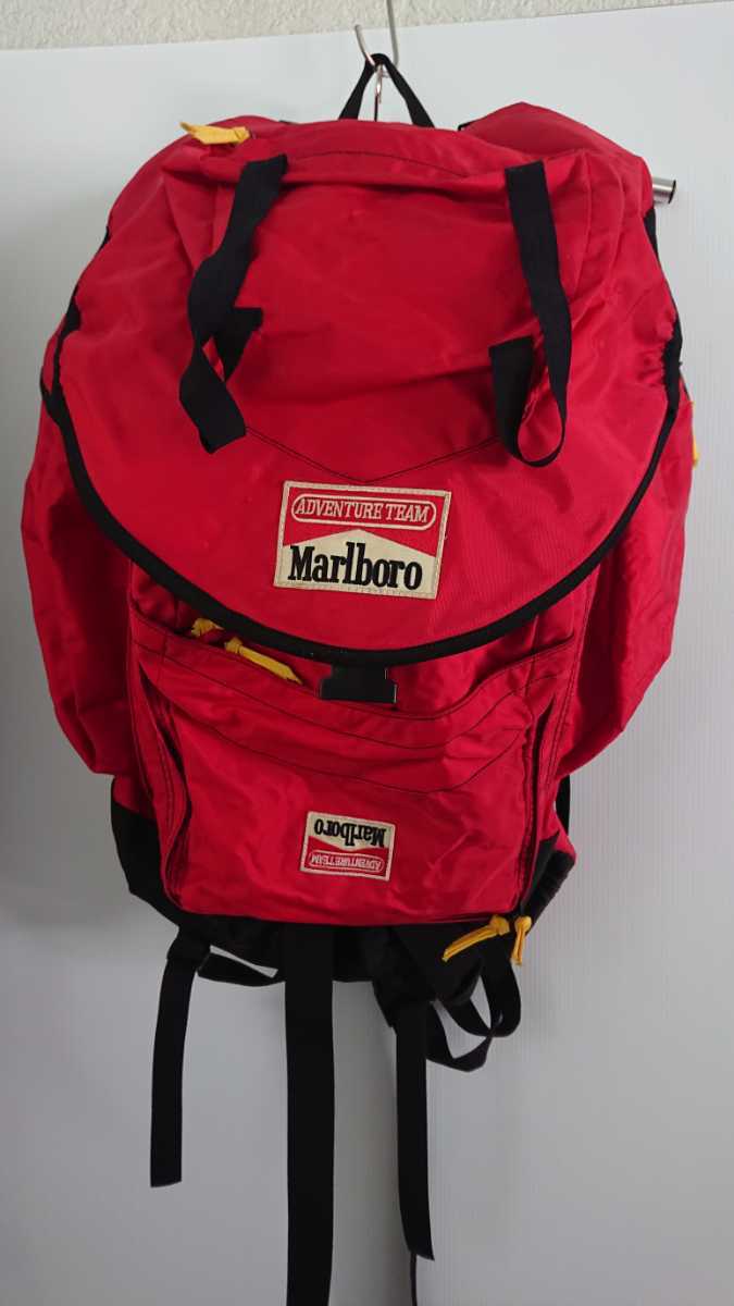 '90年代 レア　非売品 Marlboro 約52L 2WAY 大型バックパック ADVENTURE TEAM マルボロ ナップサック デイパック リュックサック