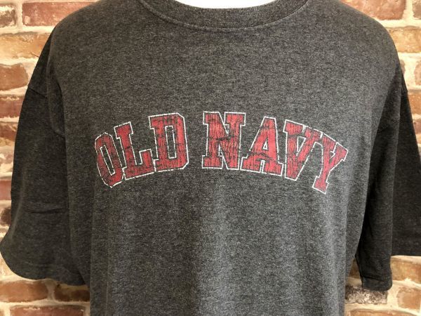 RI-33 半袖 Tシャツ USA製 メンズ イラスト 丸首 洗濯済み OLD NAVY サイズXL 黒系 古着屋てぃだ_画像3