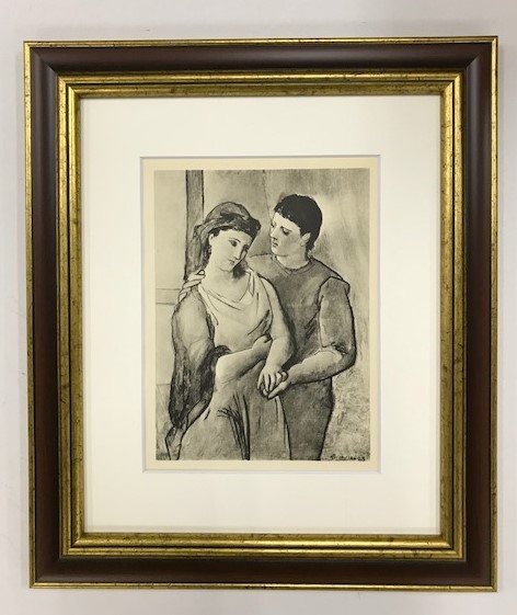 【特価】　≪　　パブロ・ピカソ　　≫　　コロタイプ版画　　MAN AND WOMEN　　1930年　　 PABLO　PICASSO