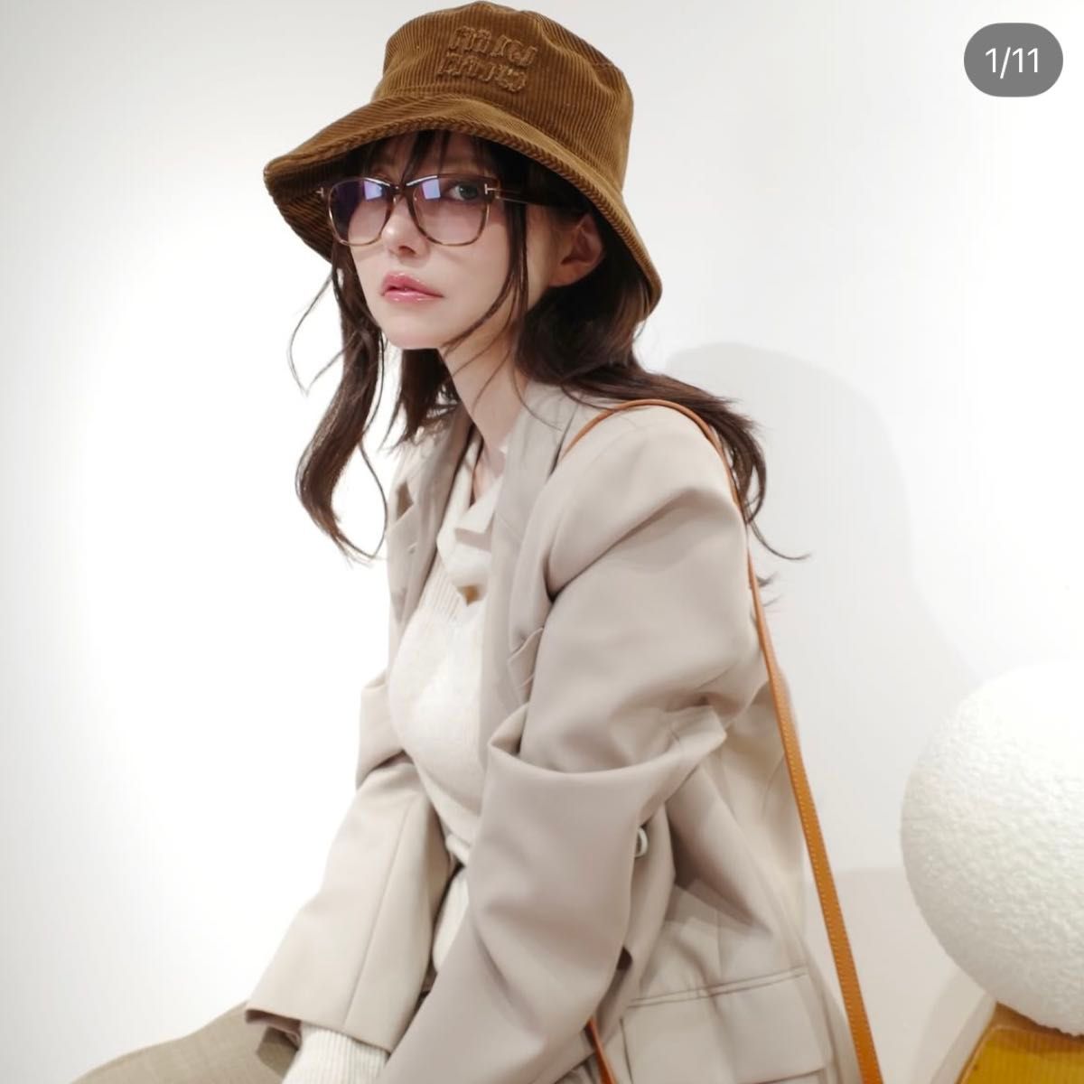 関税・送料込 MIUMIU コーデュロイ バケットハット MiuMiu ミュウミュウ コットン コーデュロイ バケット バケット