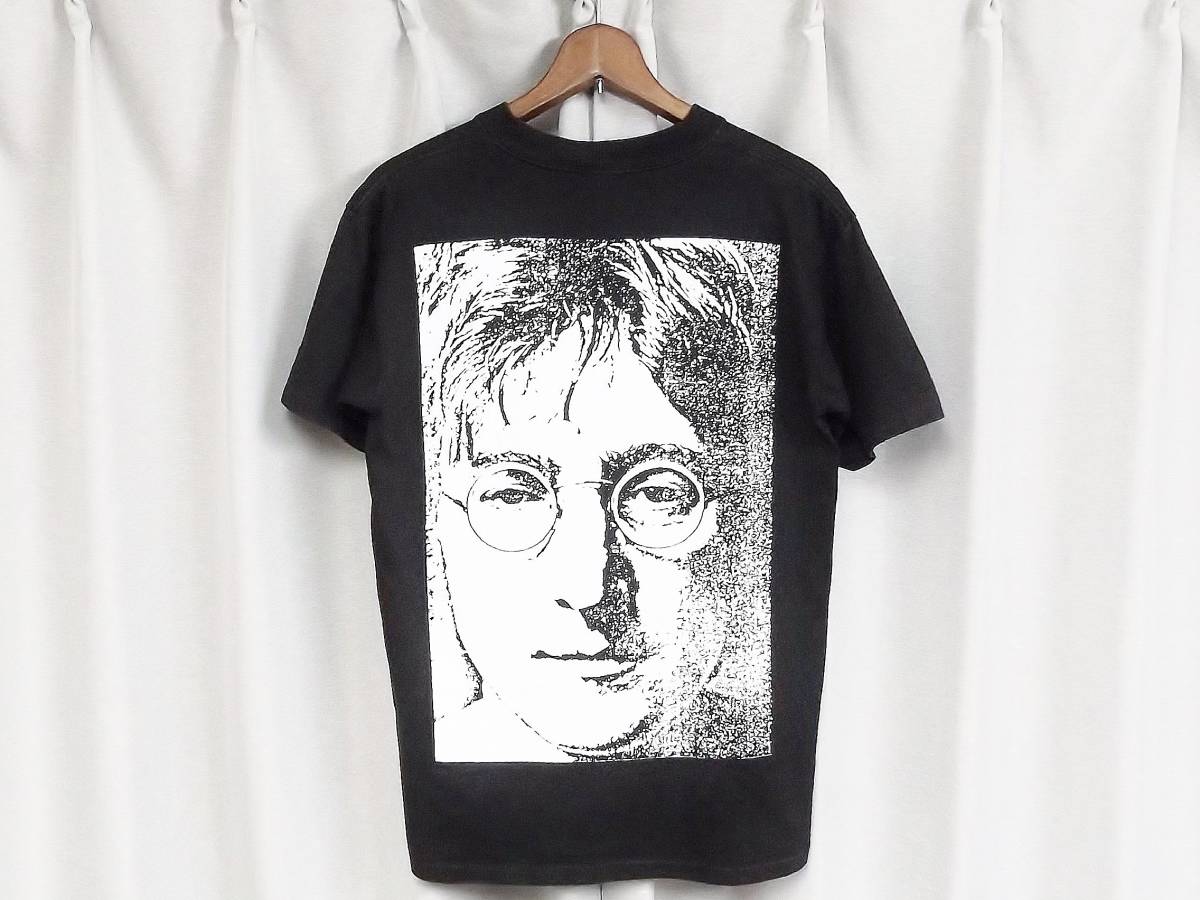 ◆希少◆John Lennon ジョンレノン アート プリント Tシャツ USA アメリカ製 90s ヴィンテージ 袖裾シングルステッチ 丸胴ボディー BEATLES