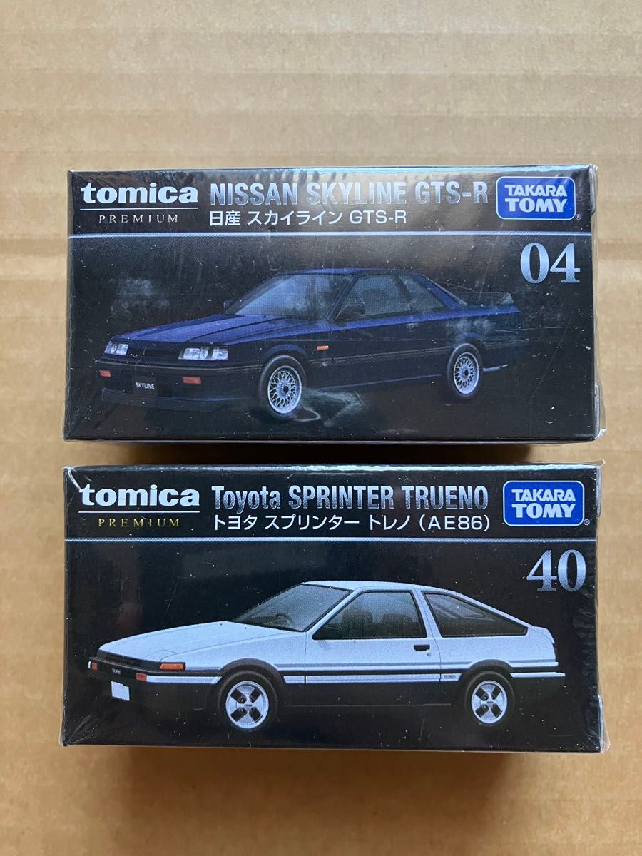 トミカ 04日産スカイラインGTS-R & 40トヨタスプリンタートレノset 箱入れ発送 トミカプレミアム 04 スカイライン GTS-R 40