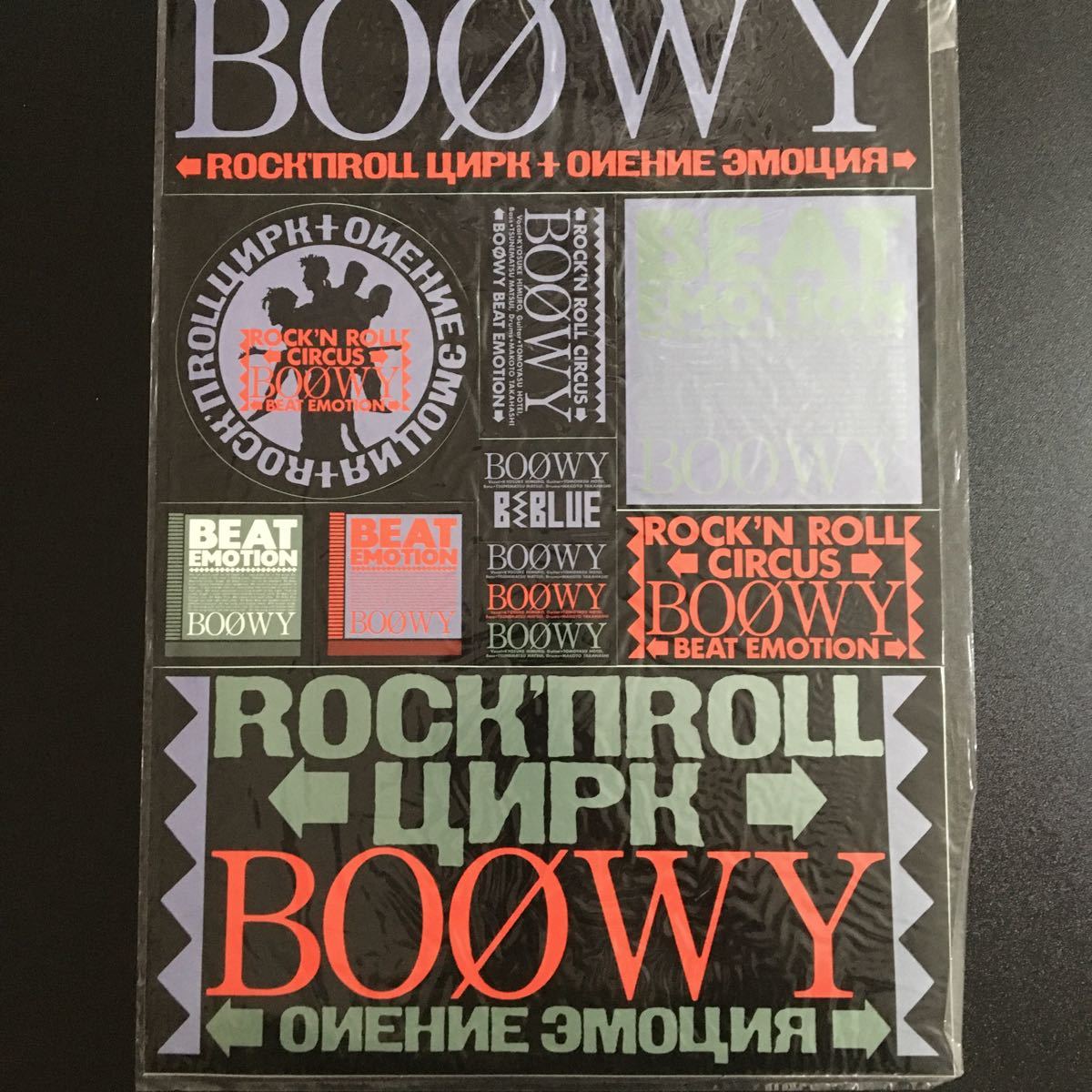 激レア 当時物 未使用 BOOWY ステッカー BEAT EMOTION 氷室京介 布袋寅泰_画像1