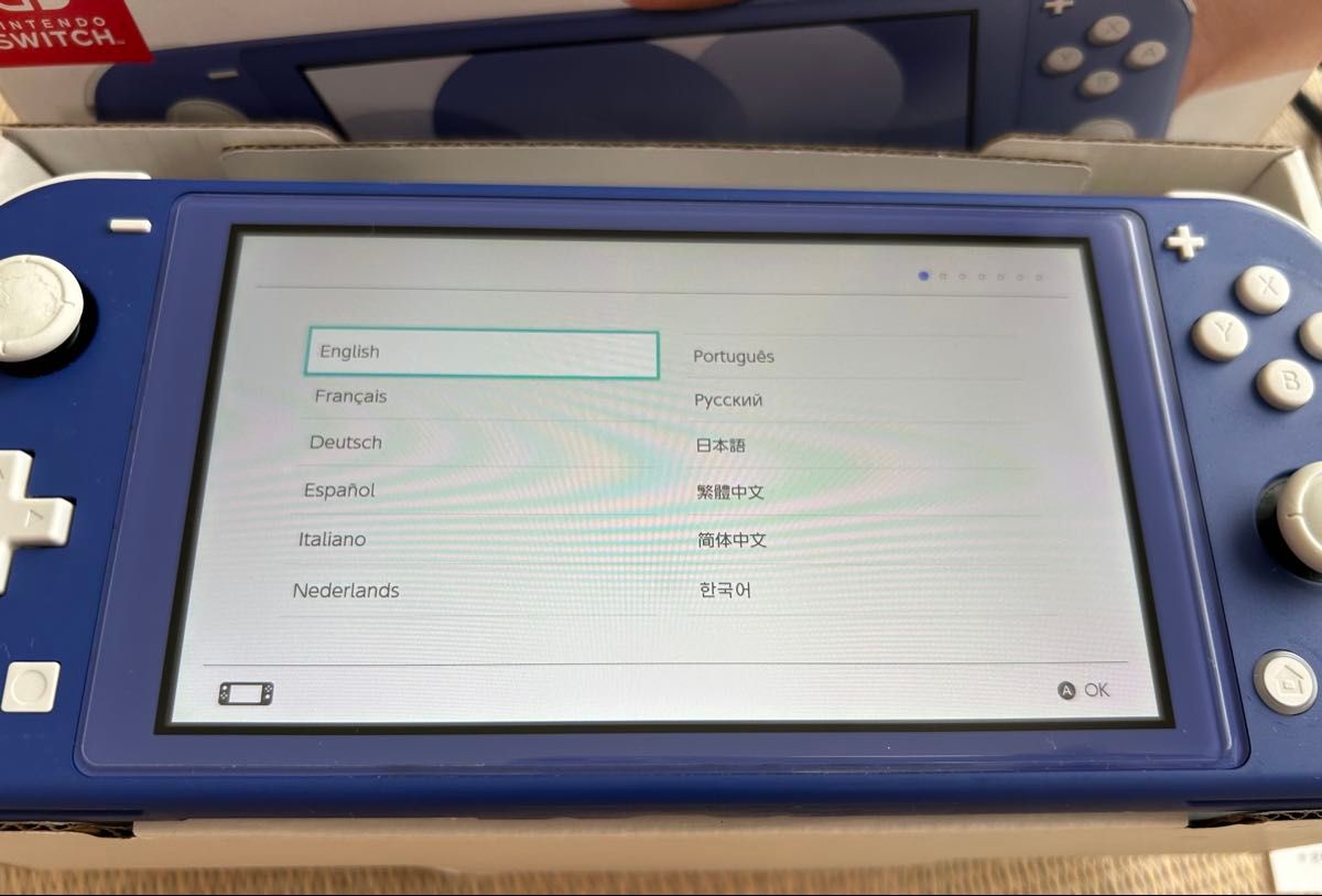 【ジャンク品】Nintendo Switch Lite(ブルー)本体+箱付 Nintendo Switch Lite ブルー スイッチライト 本体 箱付き
