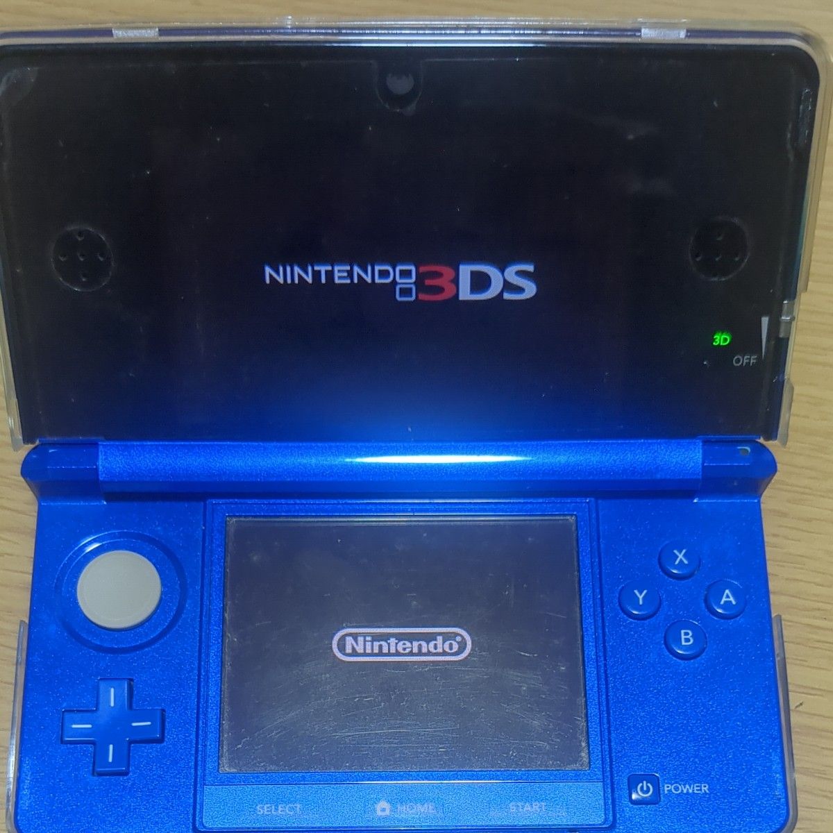 【美品】3DS コバルトブルー 初期化済 動作確認済! 初期化済】動作確認済 Nintendo 3DS コバルトブルー クリア