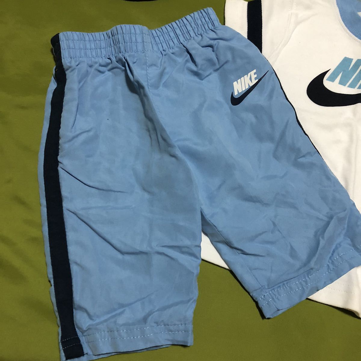  быстрое решение * Япония не поступление новый товар Nike *3 пункт выставить размер :0~6M белый × бледно-голубой 