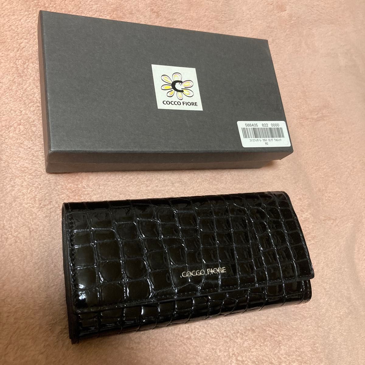 コッコフィオーレ 長財布(ロングウォレット) COCOFIORE 長財布 クロコダイル柄 ブラック 新品未使用|Yahoo