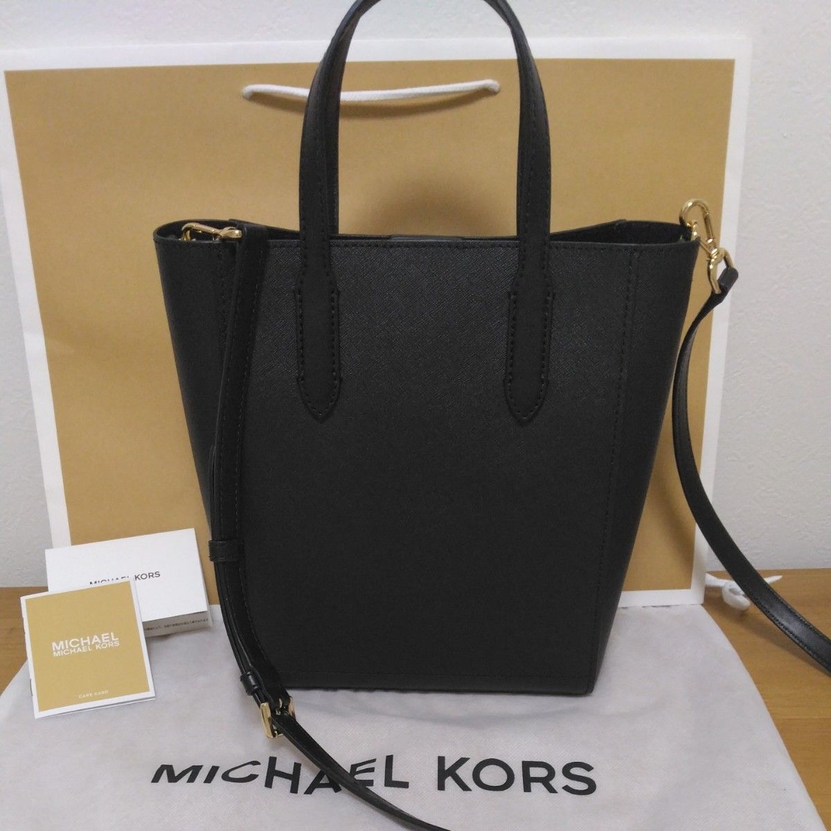 【新品未使用】紐付き MICHAEL KORS ブラック ビジネスバッグ MICHAEL KORS ハンドバッグ ブラック レザー 未使用|Yahoo