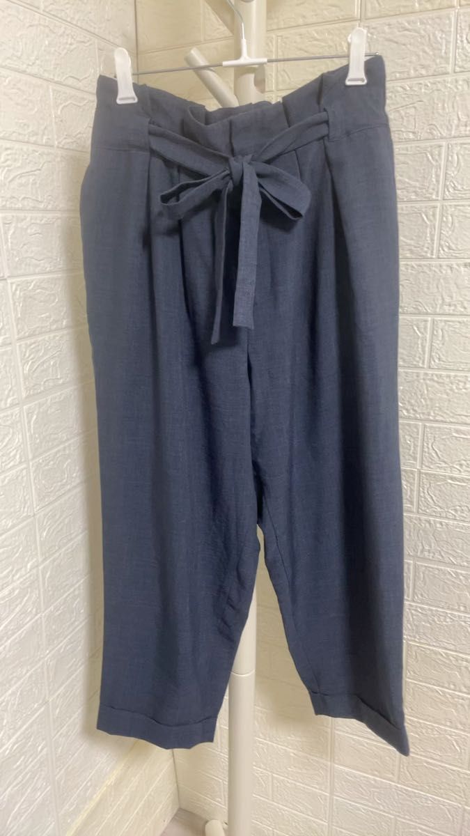 ウエストゴムパンツ ワイドパンツ クロップドパンツ 春夏パンツ ゆったりパンツ ガウチョパンツ ユニクロ ジーユーパンツ未使用