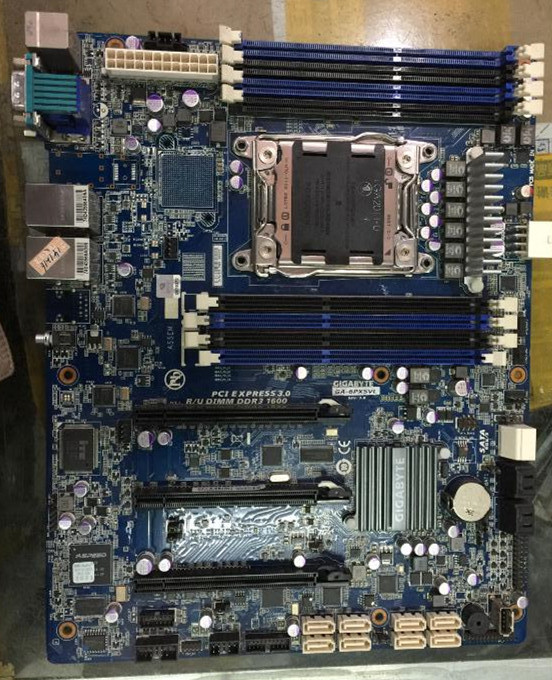 非常に高い品質 Intel マザーボード GA-6PXSVL GIGABYTE 美品 C602 DDR3 ATX E5-2600V2/1600V2/2600/1600 Xeon 2011 Socket GIGA-BYTE