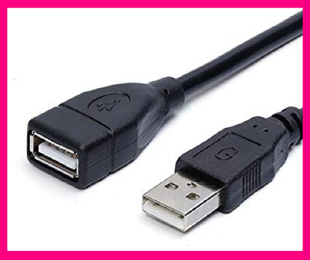 【送料無料:USB 延長 ケーブル:1m】◆スマホ USB ケーブル 便利　延長　ケーブル:黒 USBケーブル：AオスとAメス　充電ケーブル　充電器