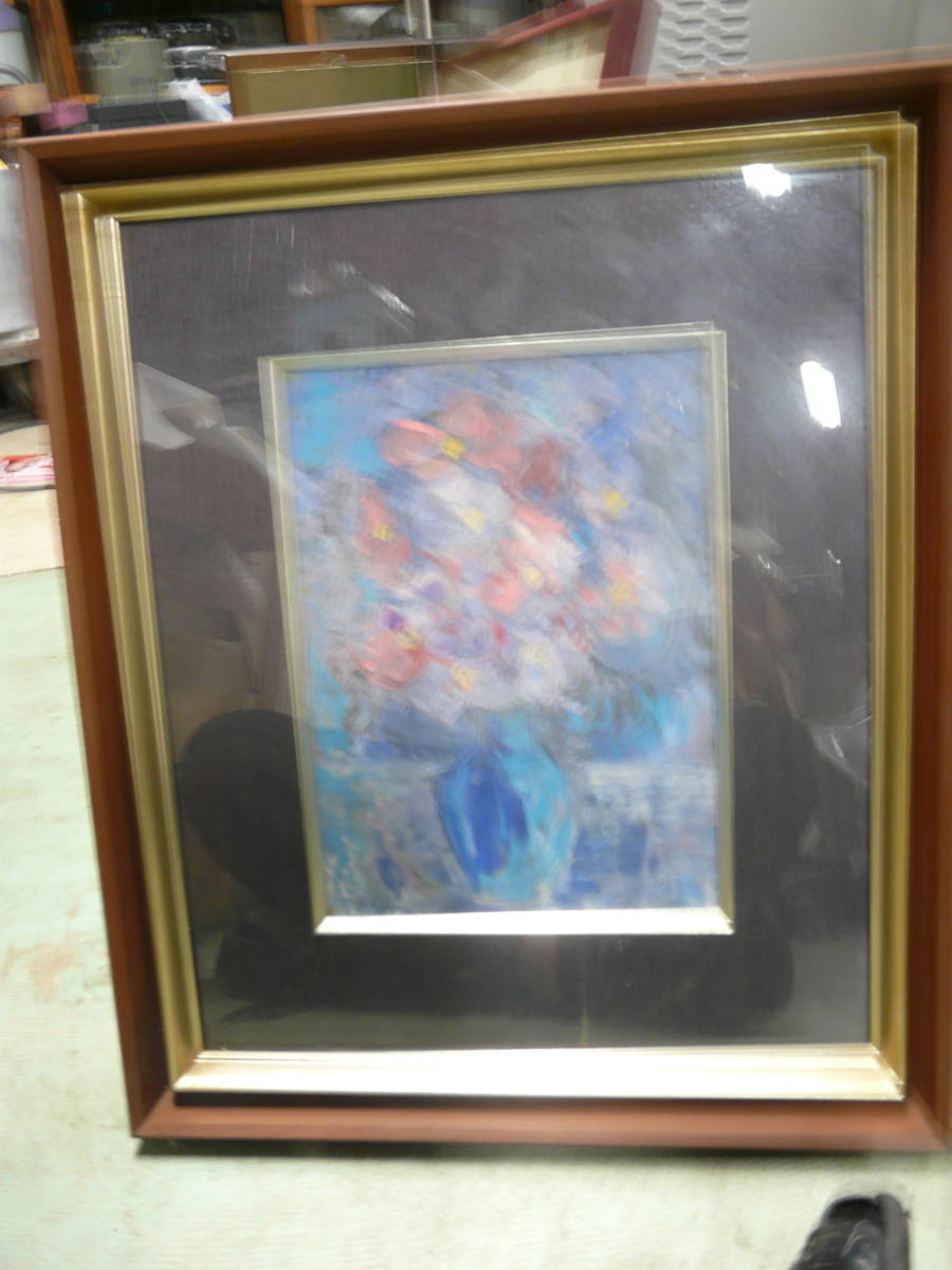 信頼 d,油彩、コスモス、作者名あり、裏書あり 静物画 - www.czape.com
