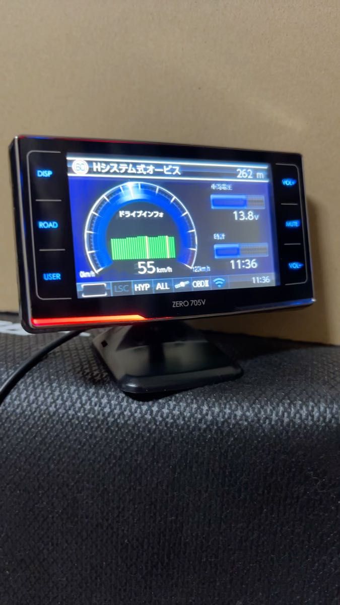 コムテック ZERO 705V タッチパネル GPS搭載レーダー探知機
