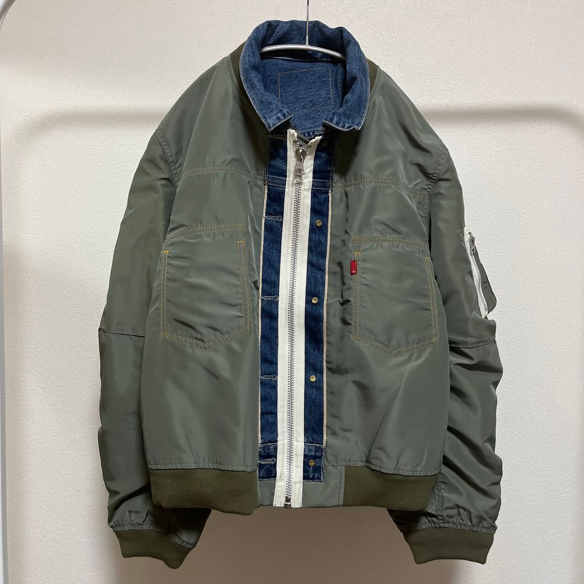 Levi's x sacai リバーシブル ブルゾン ma1 カーキ サイズ1 sacai x Levi's reversible blouson size 1 MA-1 ブルゾン