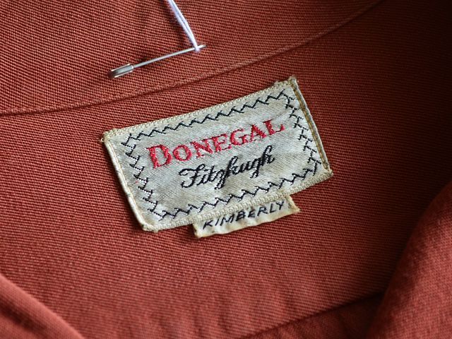 40s DONEGAL レーヨンギャバジンシャツ 実寸ML / ヴィンテージ 40s DONEGAL レーヨンギャバジンシャツ 実寸ML / ヴィンテージ