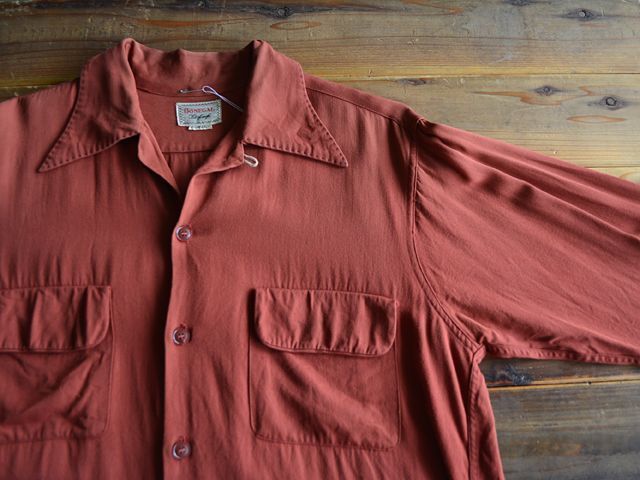 40s DONEGAL レーヨンギャバジンシャツ 実寸ML / ヴィンテージ 40s DONEGAL レーヨンギャバジンシャツ 実寸ML / ヴィンテージ