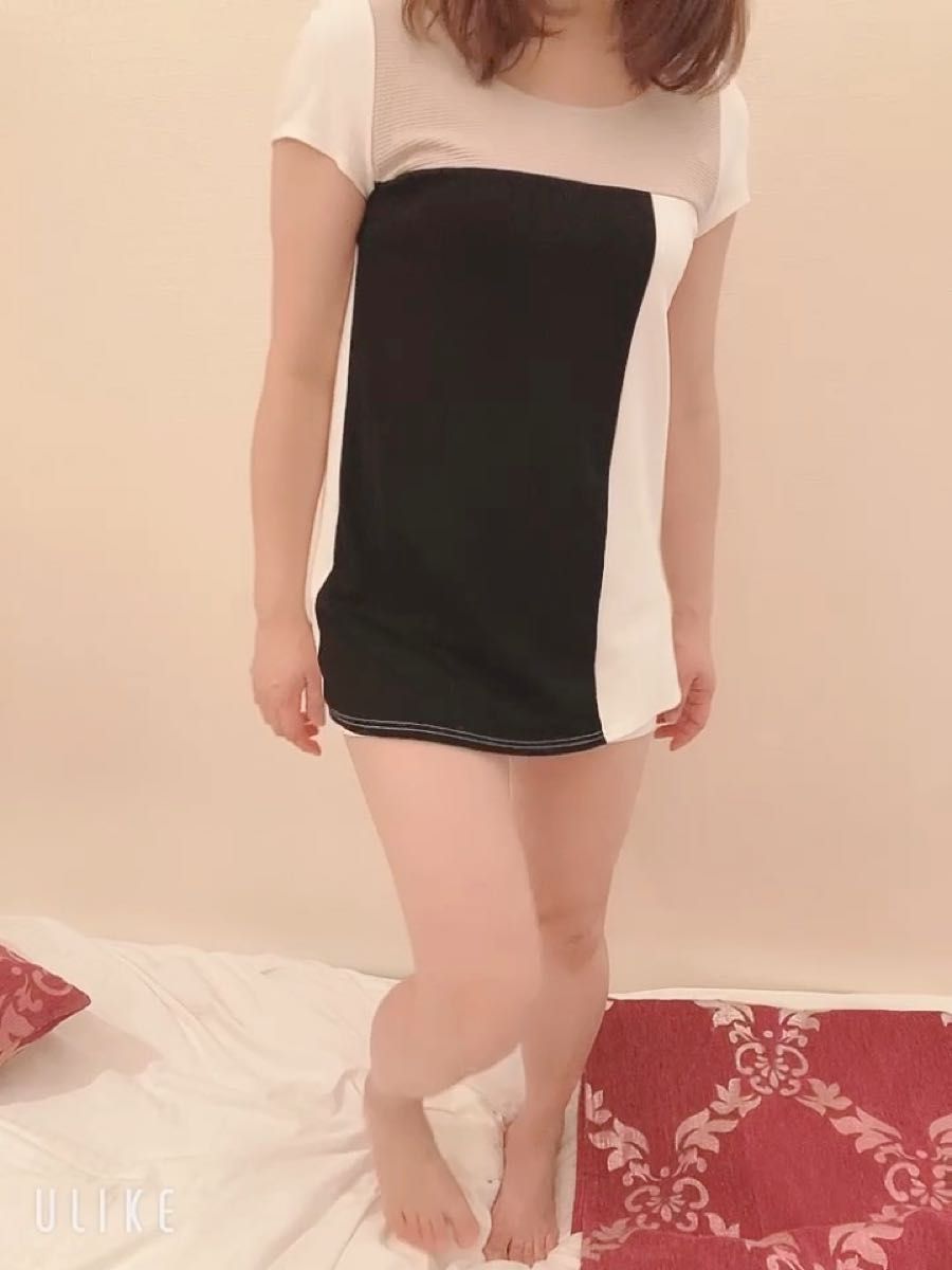 バイカラーワンピース