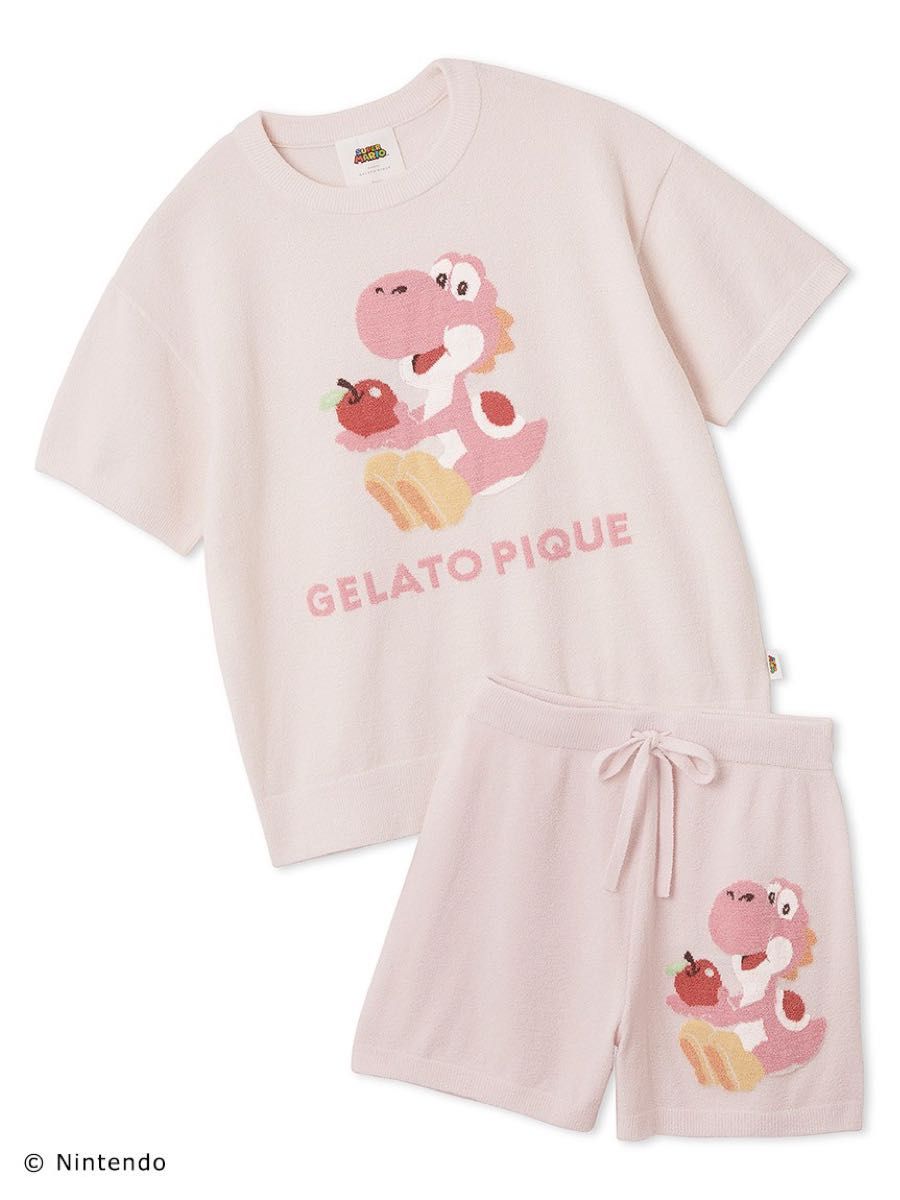 【ジェラピケ × ヨッシー】ルームウェアセットアップ(Lサイズ)+ スリッパ付き ジェラピケ × ヨッシー】ルームウェアセットアップ(Lサイズ)+