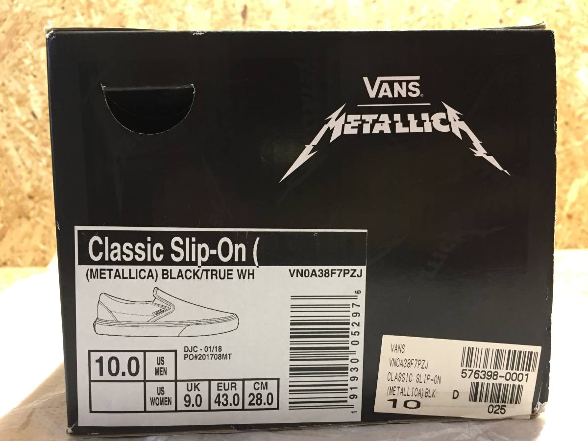 再入荷即納 ヤフオク! - VANS Metallica CLASSIC SLIP-ON US10 28cm コラ... 人気新作