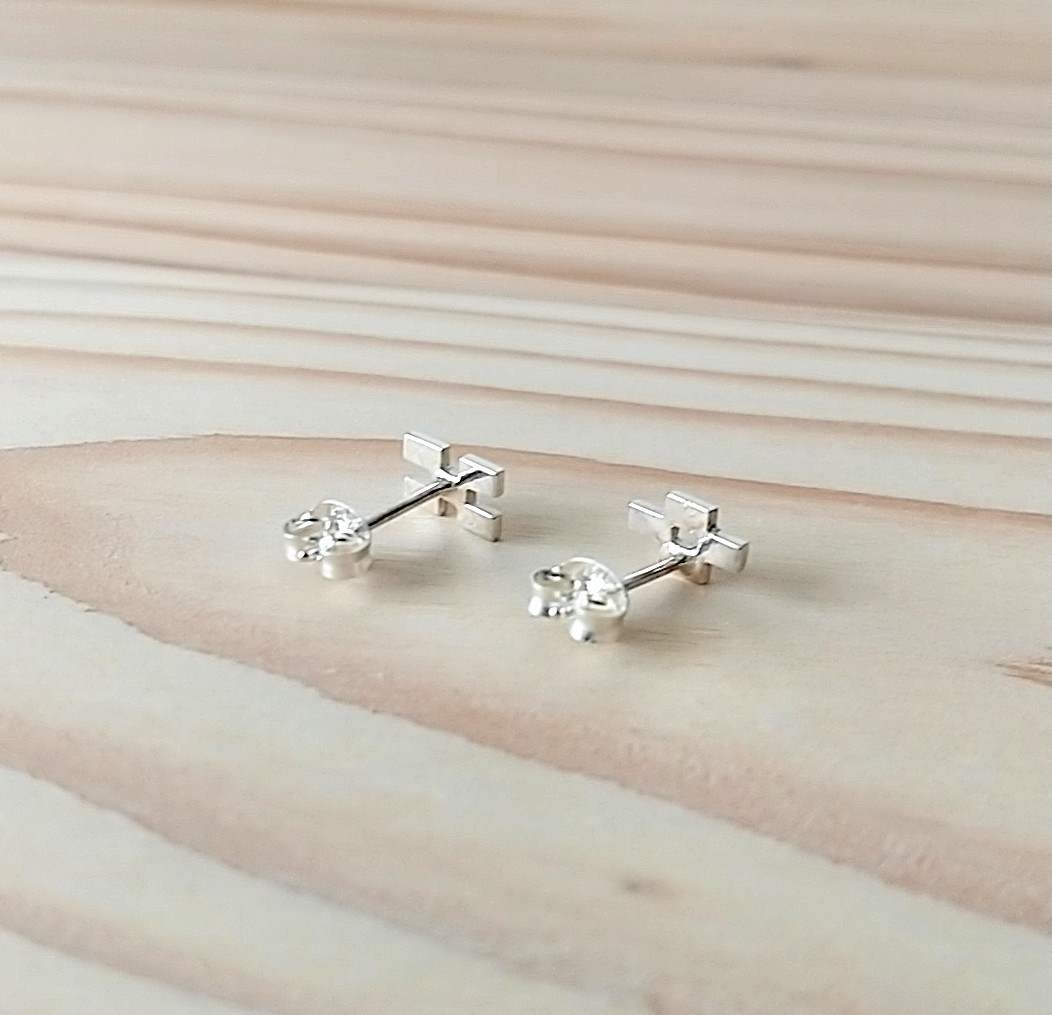 シルバー ハンドメイド ピアス ミンサー柄 MADE IN JAPAN 沖縄製