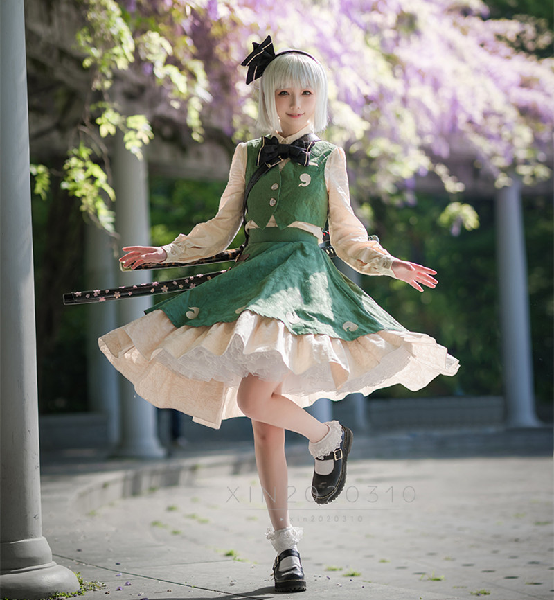修正版 東方Project 魂魄妖夢 コスプレ衣装 二色選び自由 風 修正版 東方Project 魂魄妖夢 コスプレ衣装 二色選び自由 風