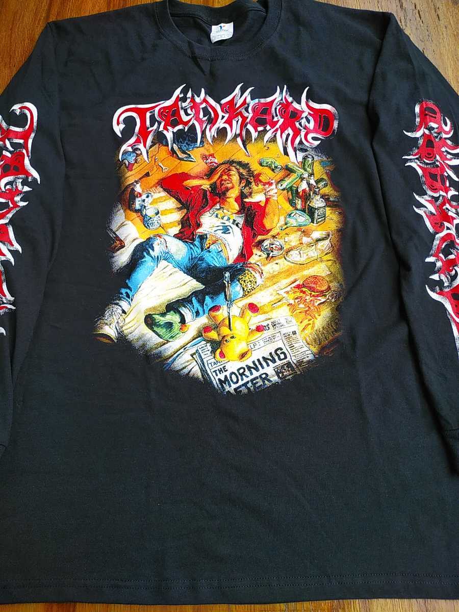 TANKARD 長袖 Tシャツ The Morning After 黒L ロンT / slayer metallica anthrax sodom kreator destruction exodus testament venom_画像1