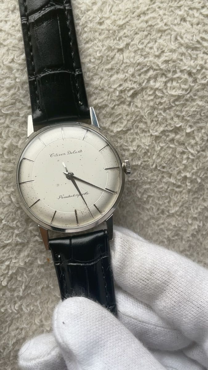 稼働品 Citizen Deluxe 19石 手巻き 腕時計 シチズン