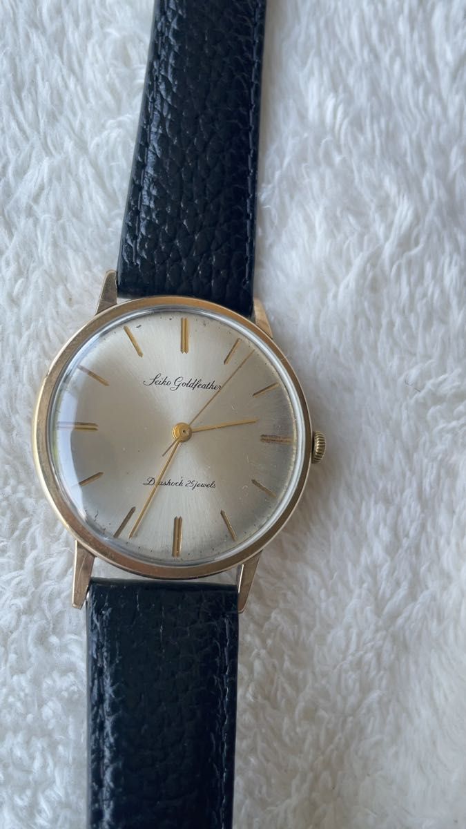 稼働品 SEIKO Goldfeather 25石 手巻き 腕時計