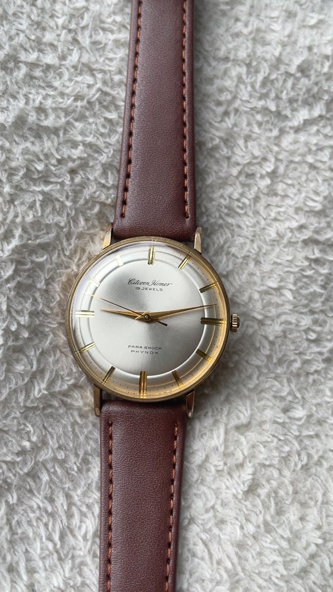 稼働品 Citizen Homer 19石 手巻き 腕時計