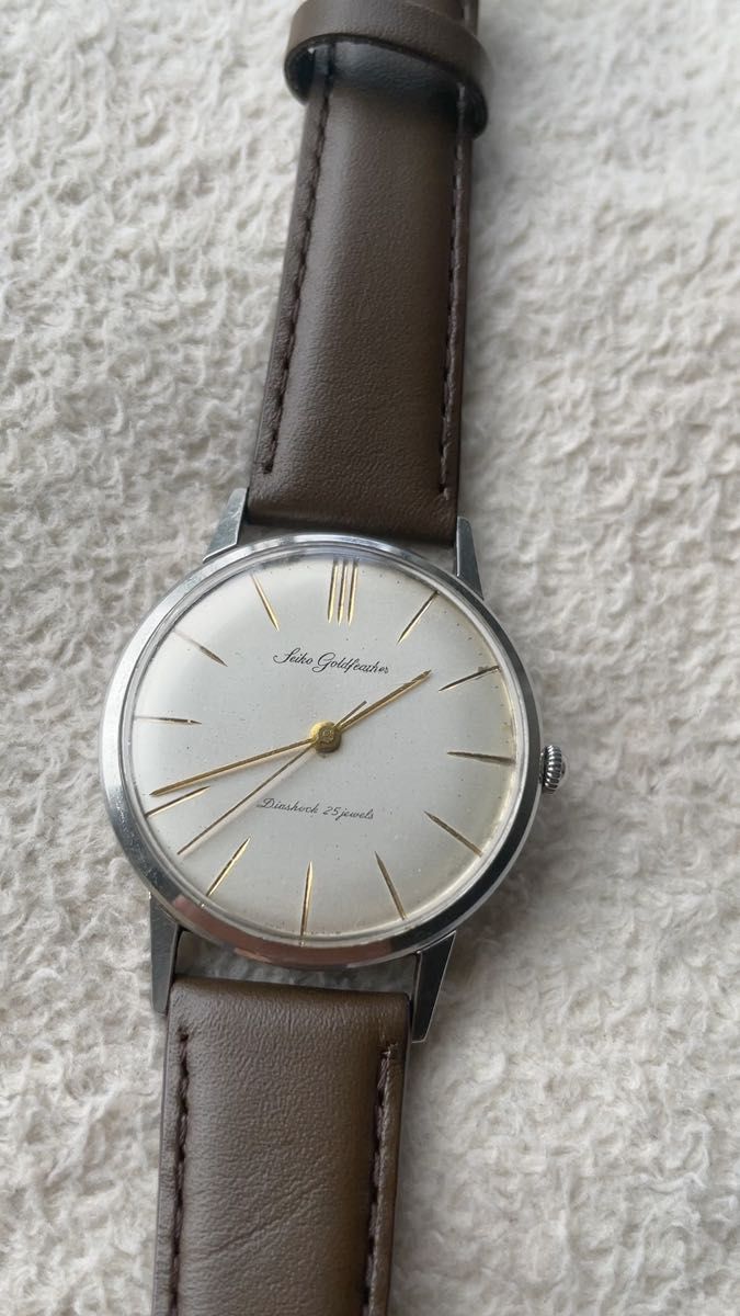 稼働品 SEIKO Goldfeather 25石 腕時計 手巻き セイコー ゴールドフェザー