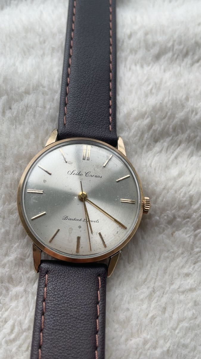 稼働品 SEIKO Cronos 手巻き 腕時計 23石