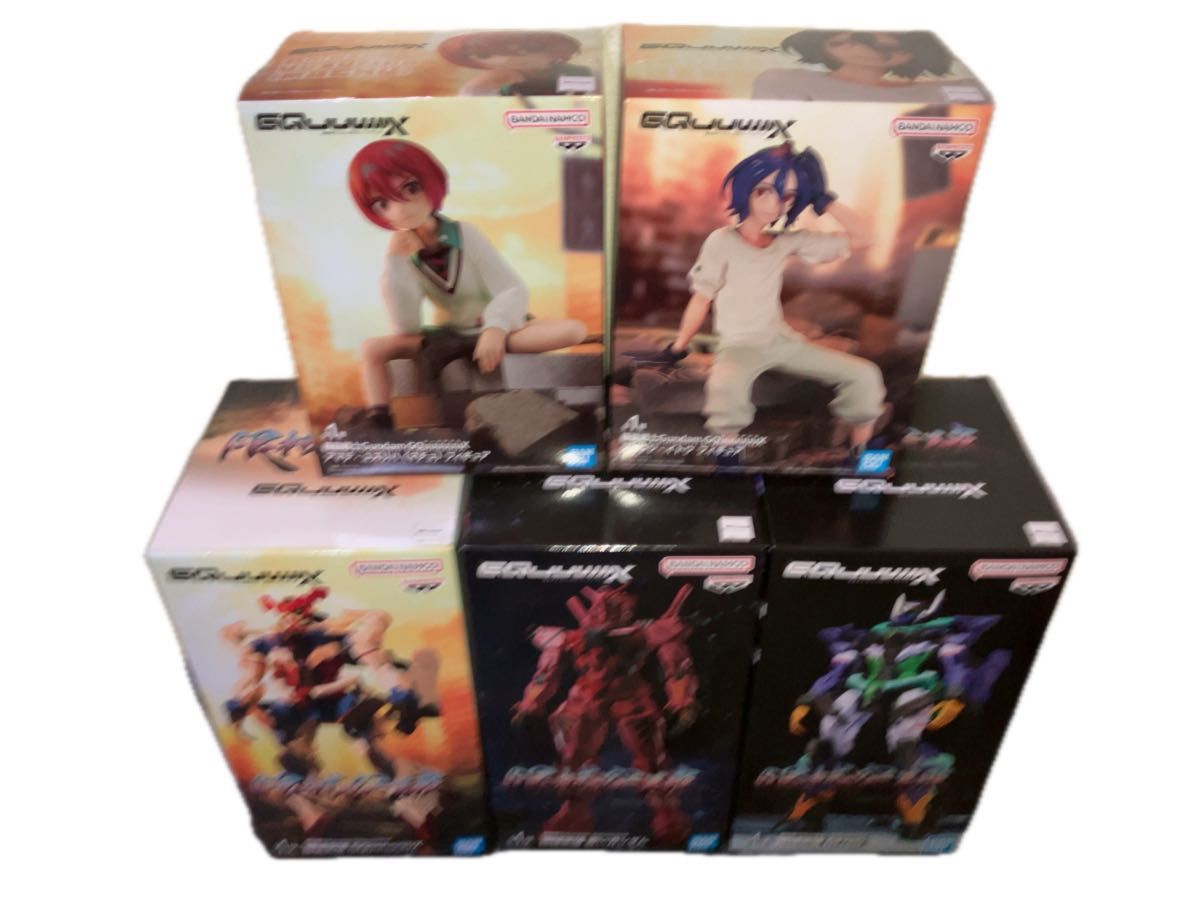 機動戦士ガンダム GQuuuuuuXフィギュアまとめ売りセット。 機動戦士ガンダム GQuuuuuuX ジークアクス フィギュア5点セット