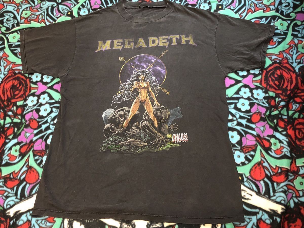 Megadeth Vintage band T mega tesmetallica anthrax slayer kreator exodus testament pantera American Comics chaos vampirella marvel