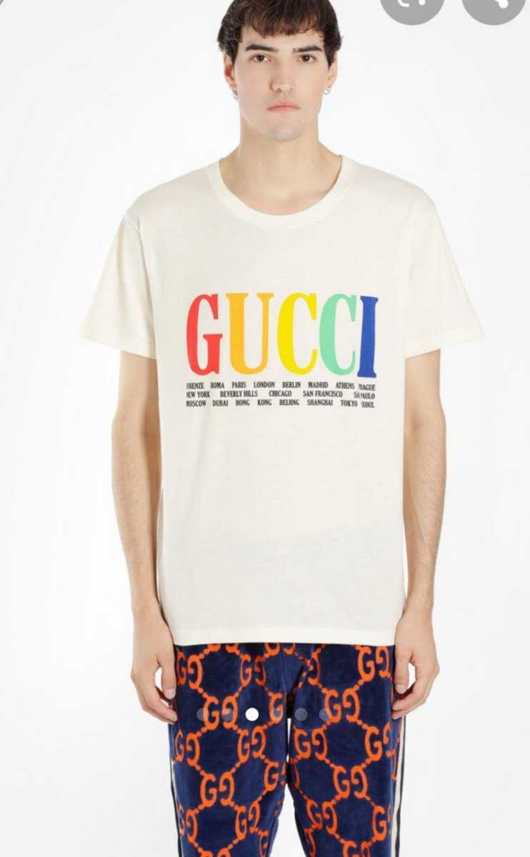 Gucci グッチ Ｔシャツ ブラック クリーム 新品未使用 100%正規品 トップス small / medium_画像2