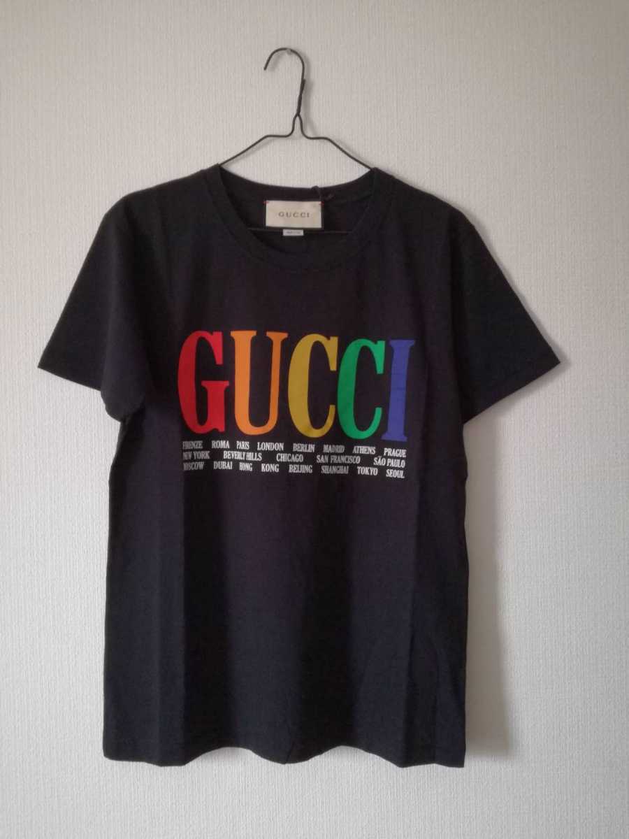 Gucci グッチ Ｔシャツ ブラック クリーム 新品未使用 100%正規品 トップス small / medium_画像7