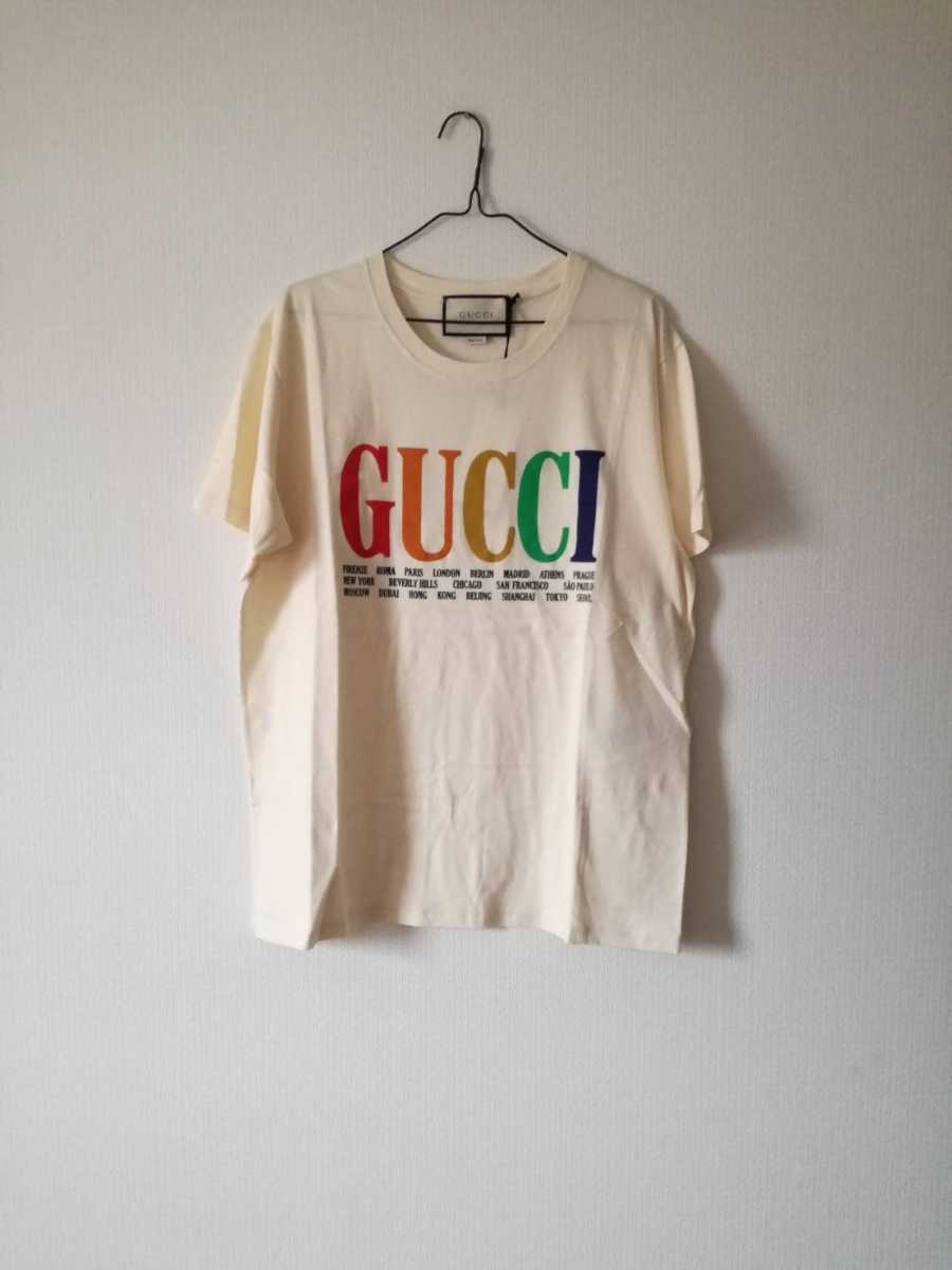 Gucci グッチ Ｔシャツ ブラック クリーム 新品未使用 100%正規品 トップス small / medium_画像6