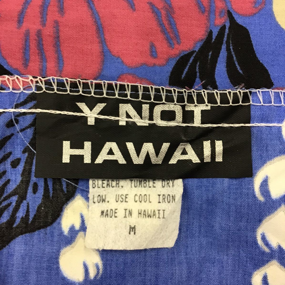 [ki016] Гаваи производства Y NOT HAWAII M размер MM цветочный принт One-piece хула голубой б/у одежда wai узел общий рисунок переделка для тоже * бесплатная доставка 