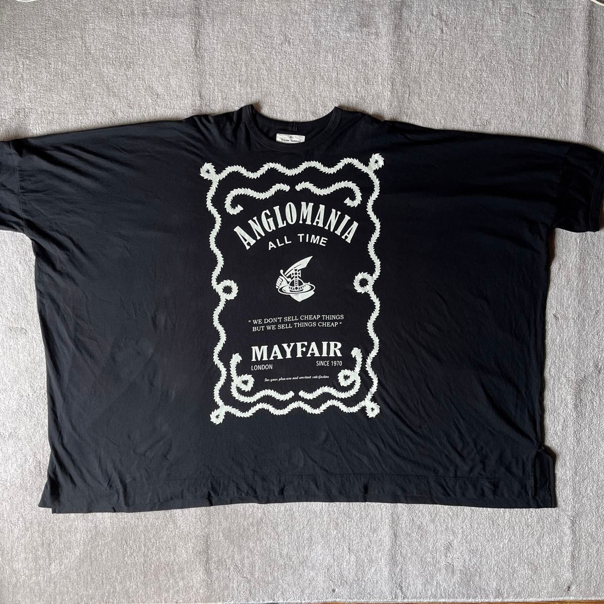 関送込 ヴィヴィアン アングロマニア ロゴ Tシャツ ワンピース ヴィヴィアンウエストウッドアングロマニア スクイグル ロゴ