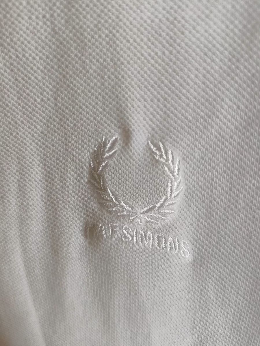 RAF SIMONS × Fred Perry ポロシャツ ホワイト 40 ラフ・シモンズ フレッドペリー